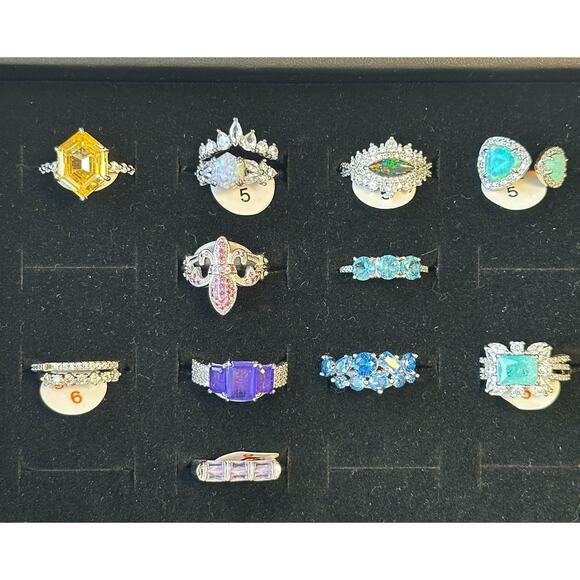 HUGE Bomb Party Lot – 65 Brand New Rings – ALL SIZES– OG, BIRTHDAY, STERLING MIX - Picture 5 of 5